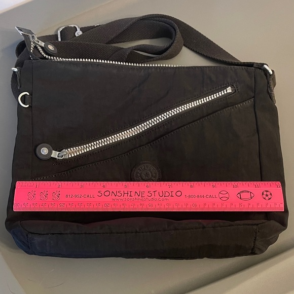 Kipling Black Crossbody Bag with Silver Accents - Picture 7 of 10